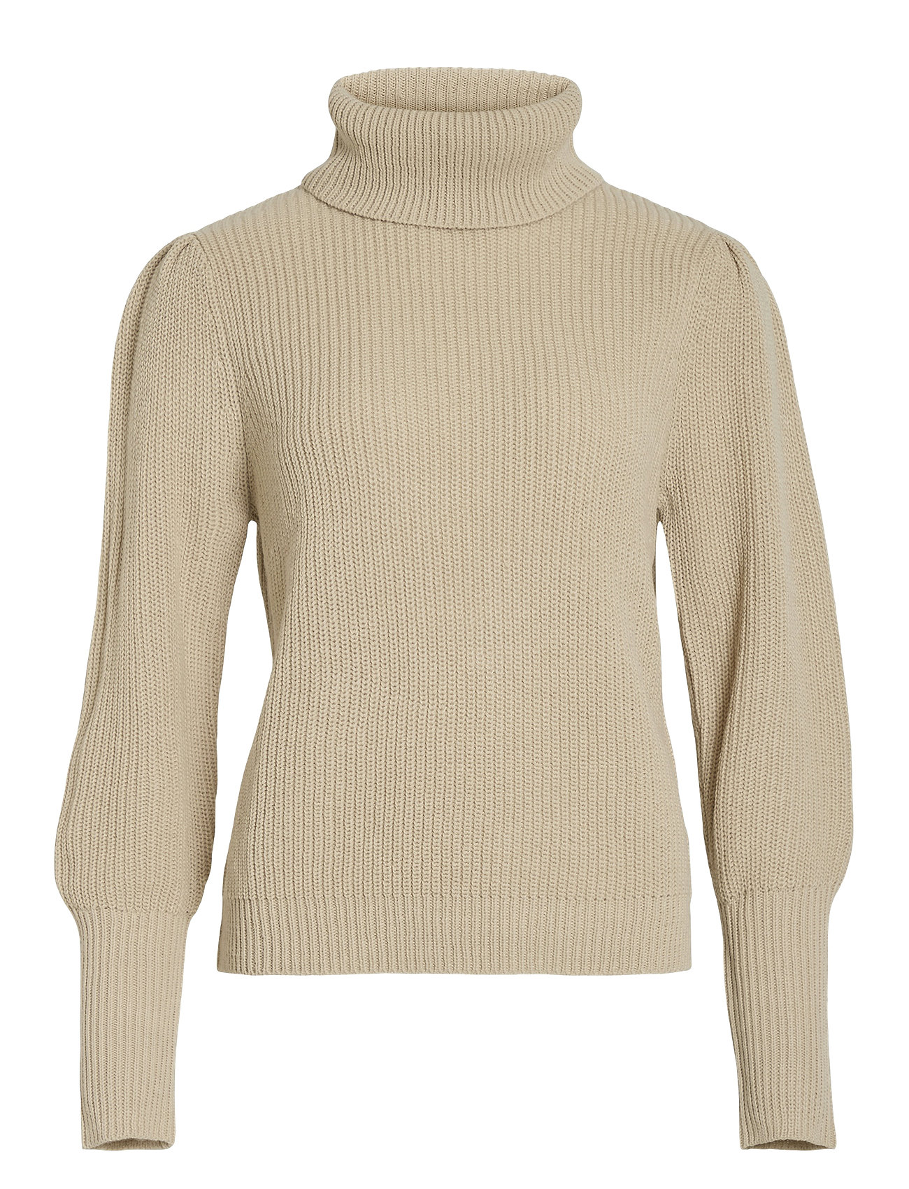 Vila Vilou New Rollneck L/S Knit Top - Noos Beige