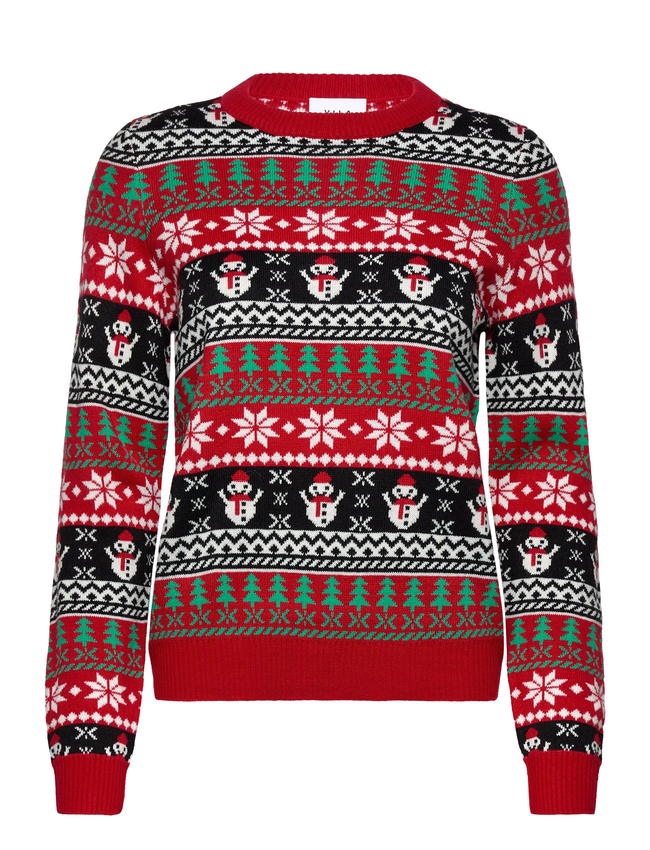 Viholy L/S Christmas Knit Top/Ka Tops Knitwear Jumpers Red Vila