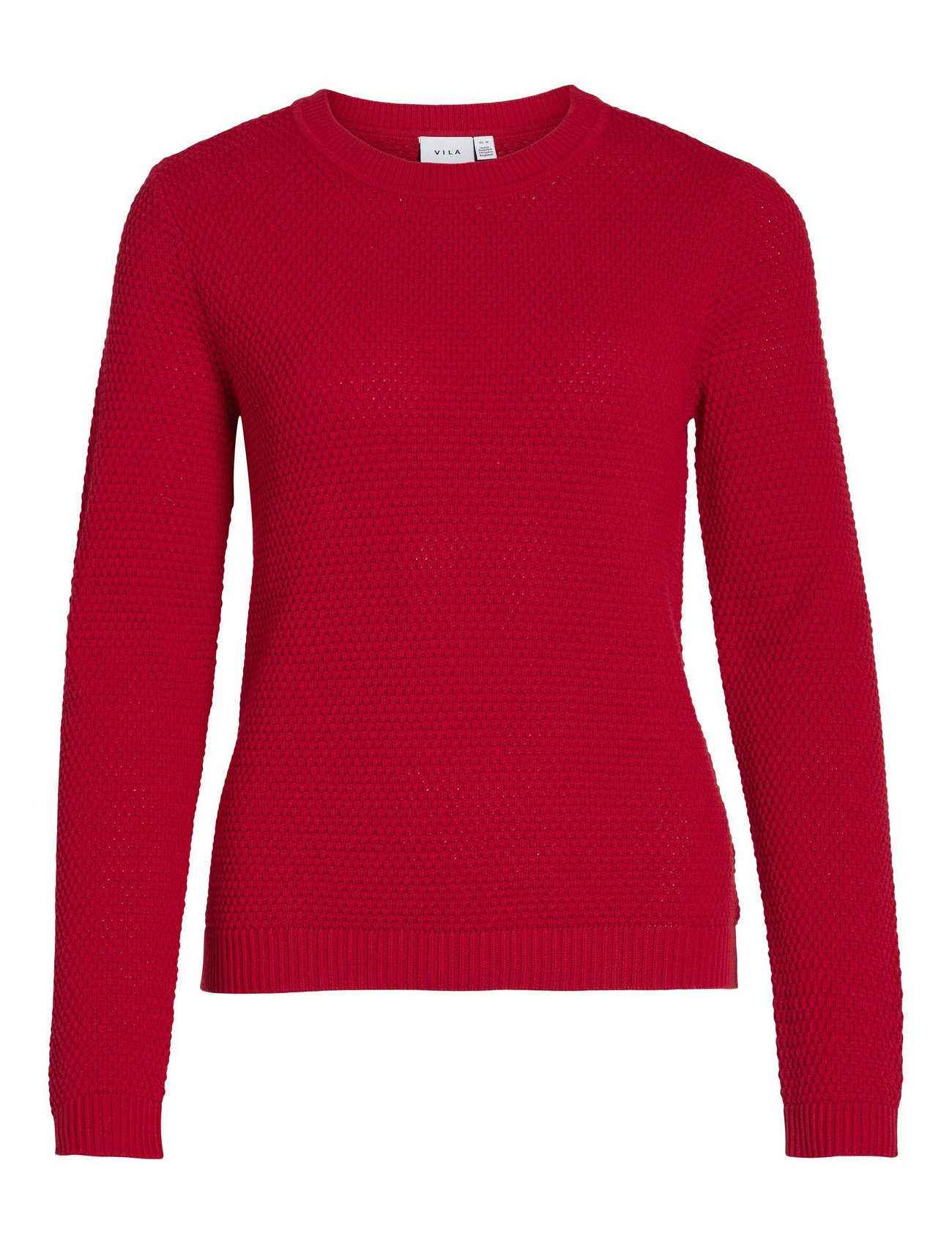 Vidalo O-Neck L/S Knit Top- Noos Red Vila