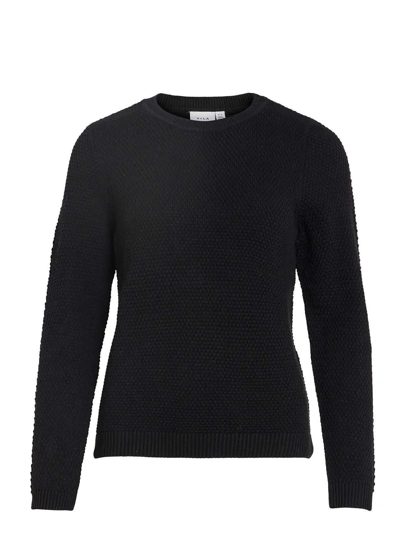 Vidalo O-Neck L/S Knit Top- Noos Black Vila