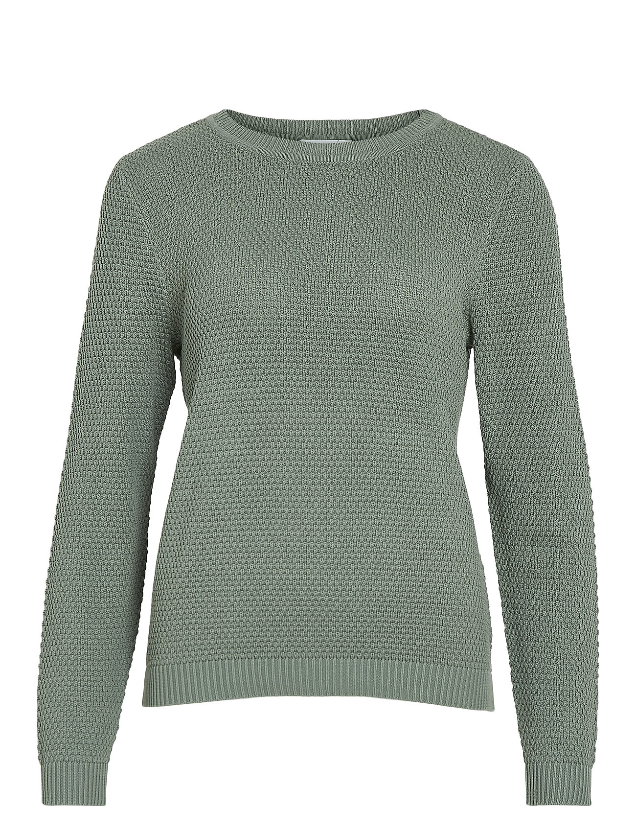 Vidalo O-Neck L/S Knit Top- Noos Green Vila