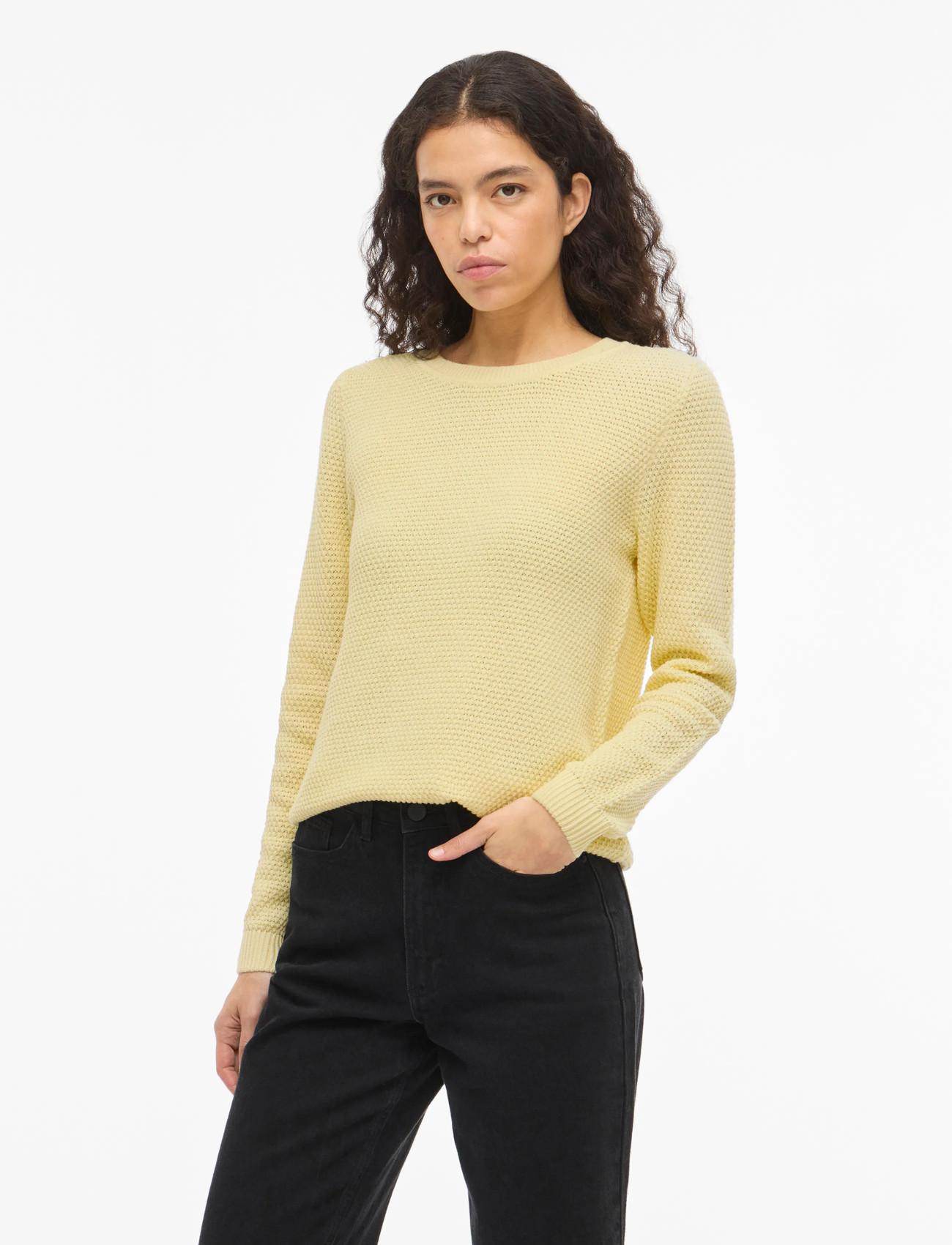 VILA Viabella O-Neck L/S Knit Top/Su - Noos Ladies Sweater