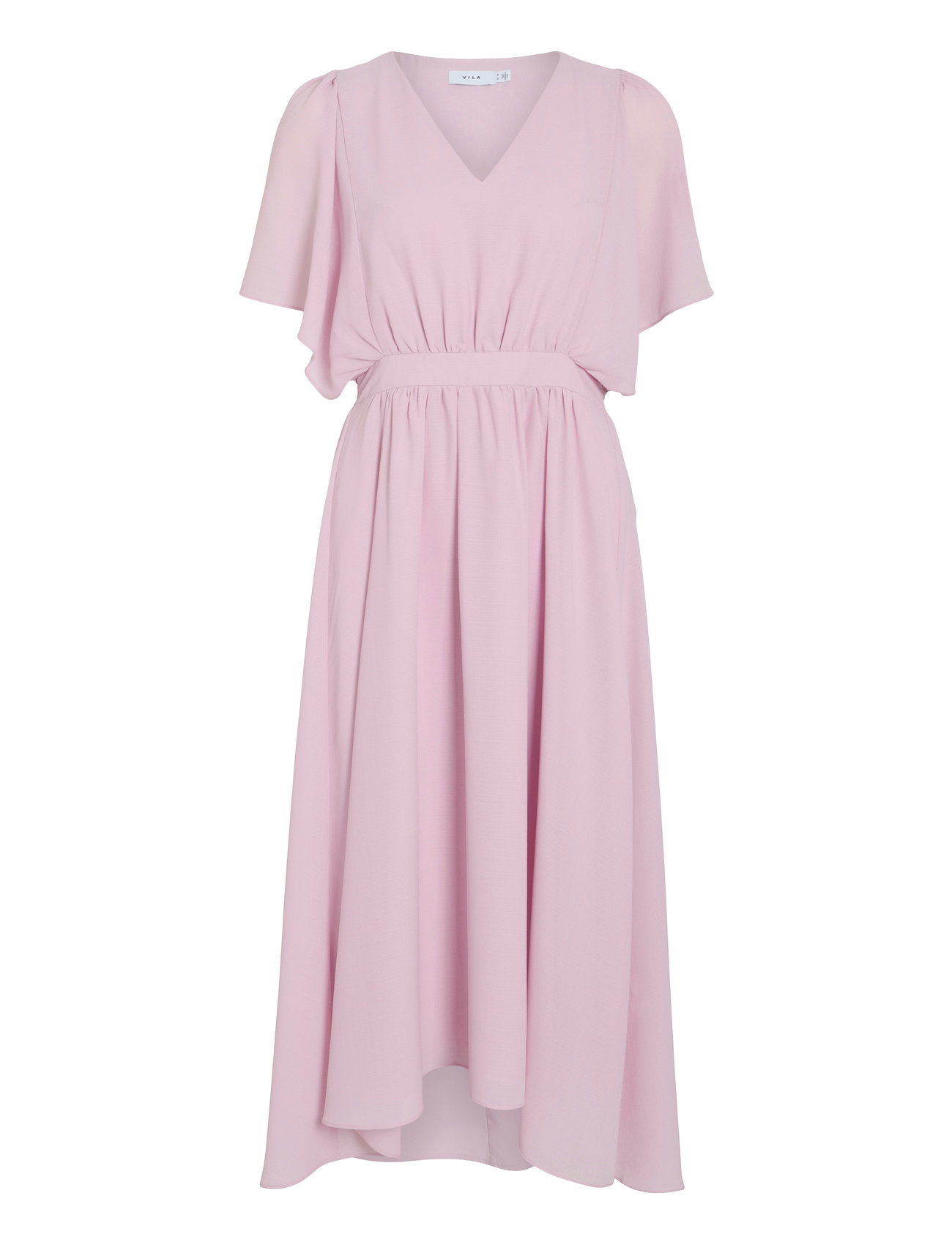Vimirage 2/4 V-Neck Ankle Dress/Bm/Dc Knelang Kjole Pink Vila