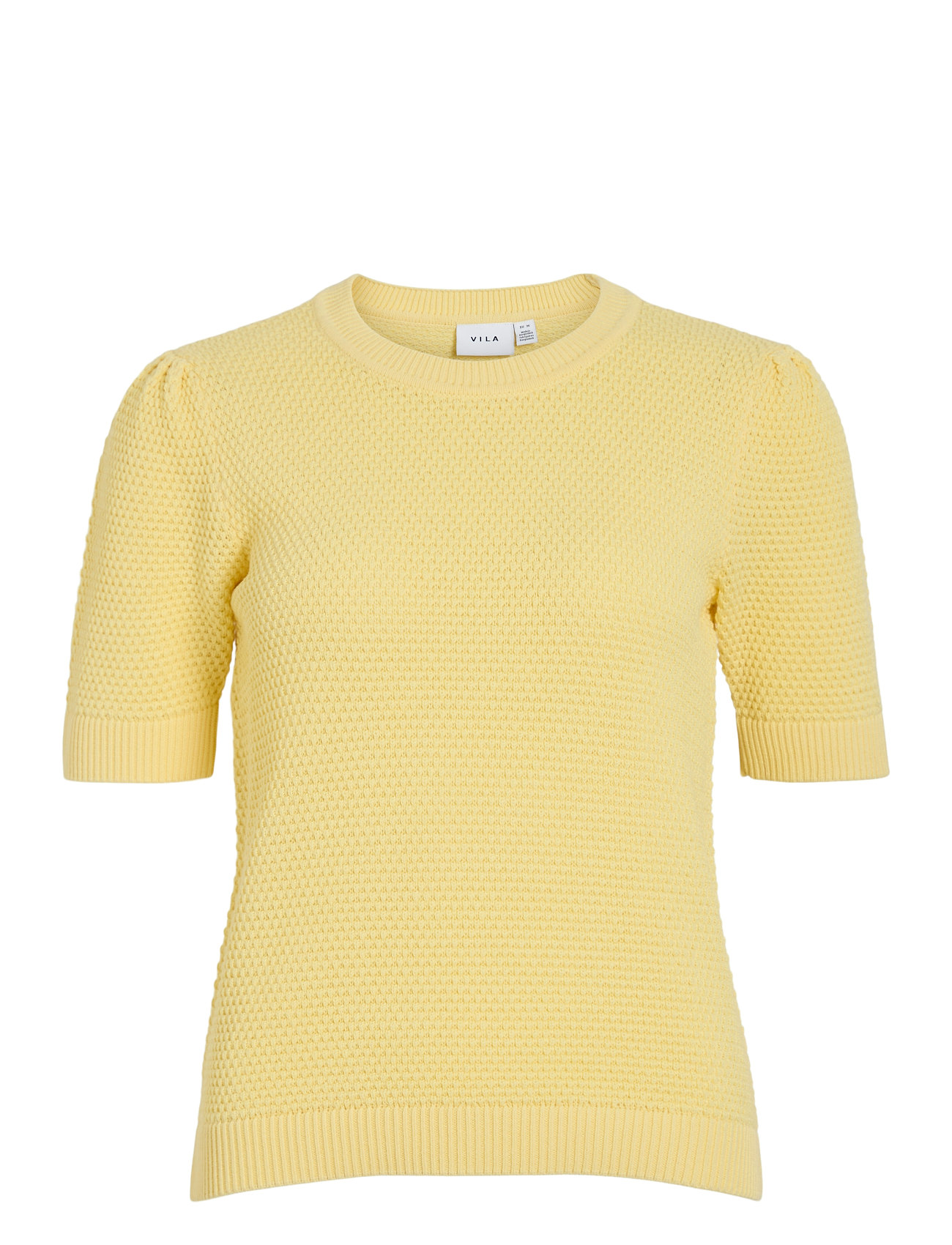 Vila Vidalo O-Neck S/S Knit Top - Noos Gul