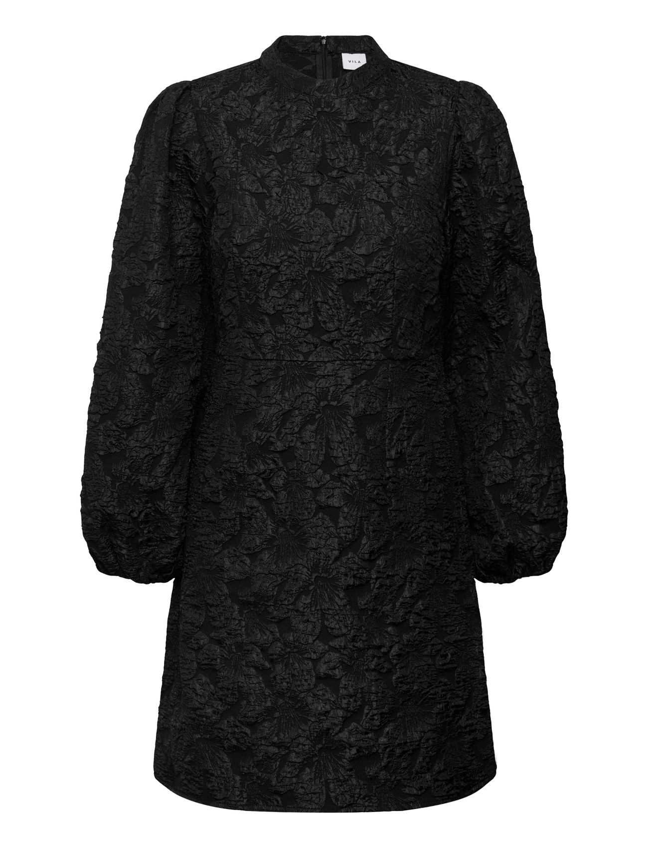 Vila Viwillow L/S Short Dress/Dc/1, 42, Black, Kjoler > Kort Kjole, Dame