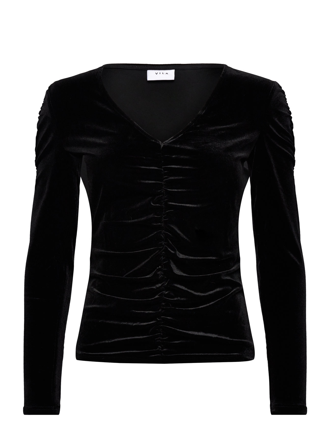 Vivelida V-Neck L/S Velvet Top/Su Black Vila