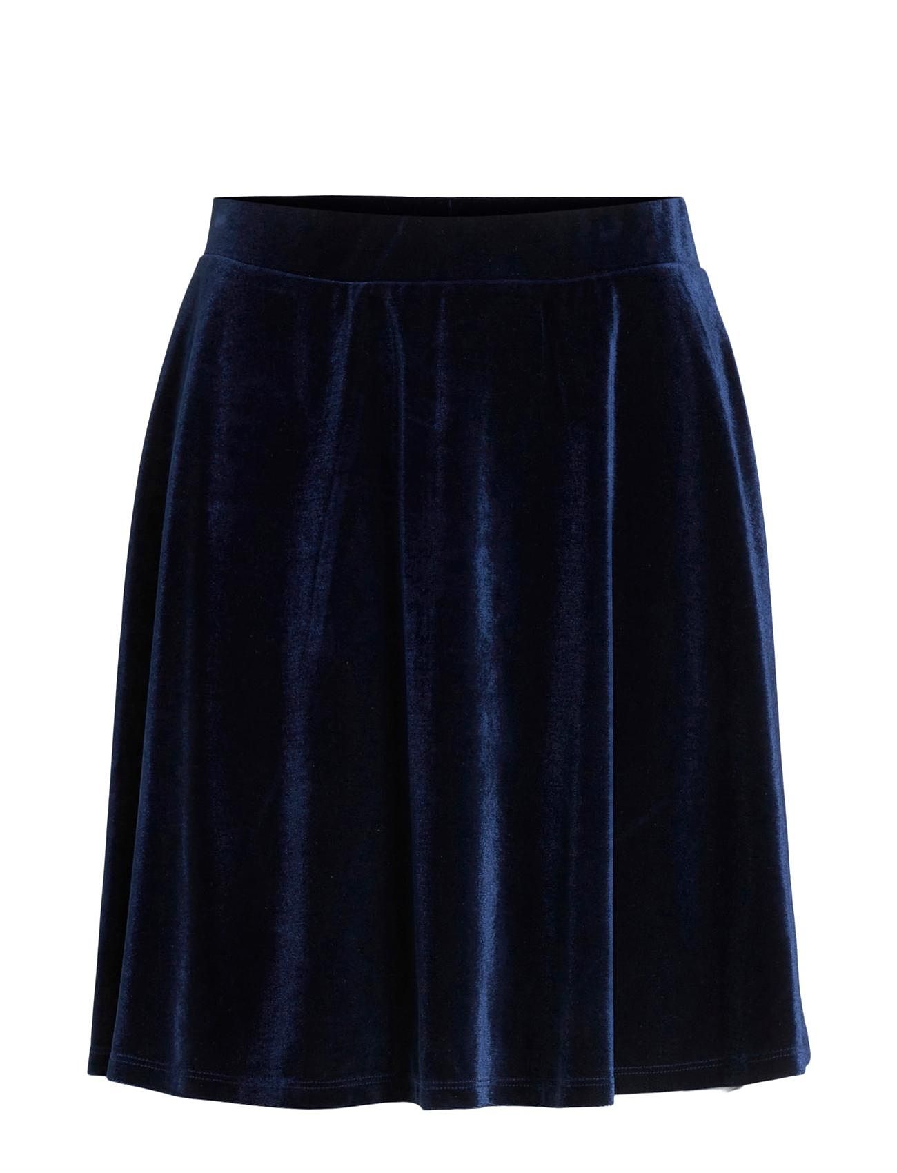 Vikatja Hw Short Velvet Skirt/Ka Kort Nederdel Navy Vila