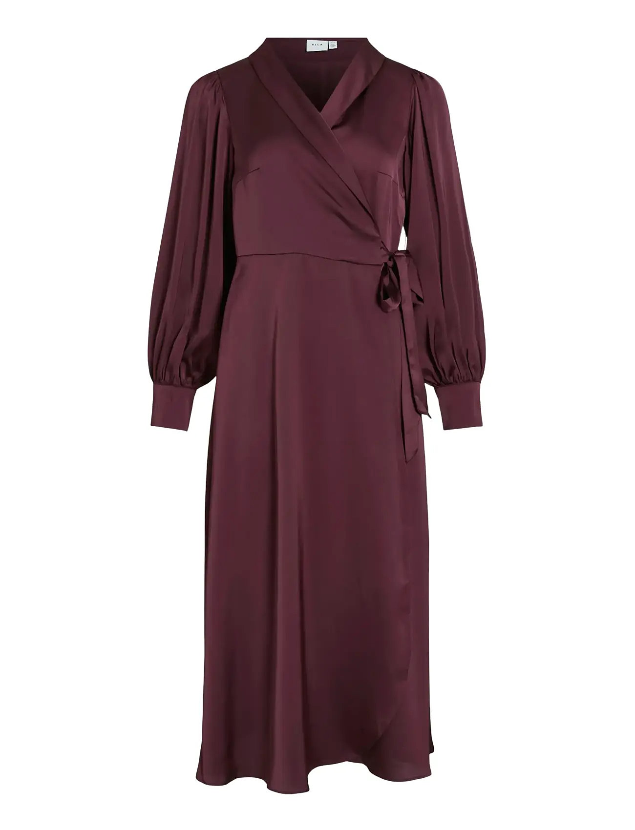 VILA Vienna Ravenna Ankle Wrap Kleid-Noos/Dc Burgundy - 34 - Damen