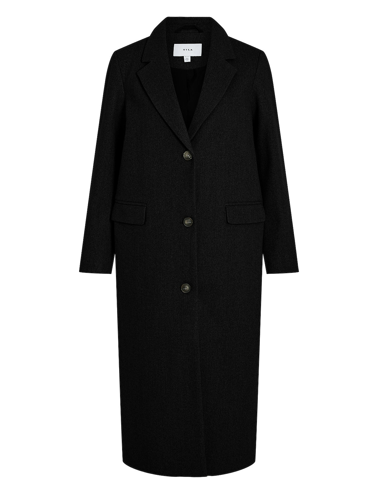 Visolo L/S Coat - Noos Black Vila