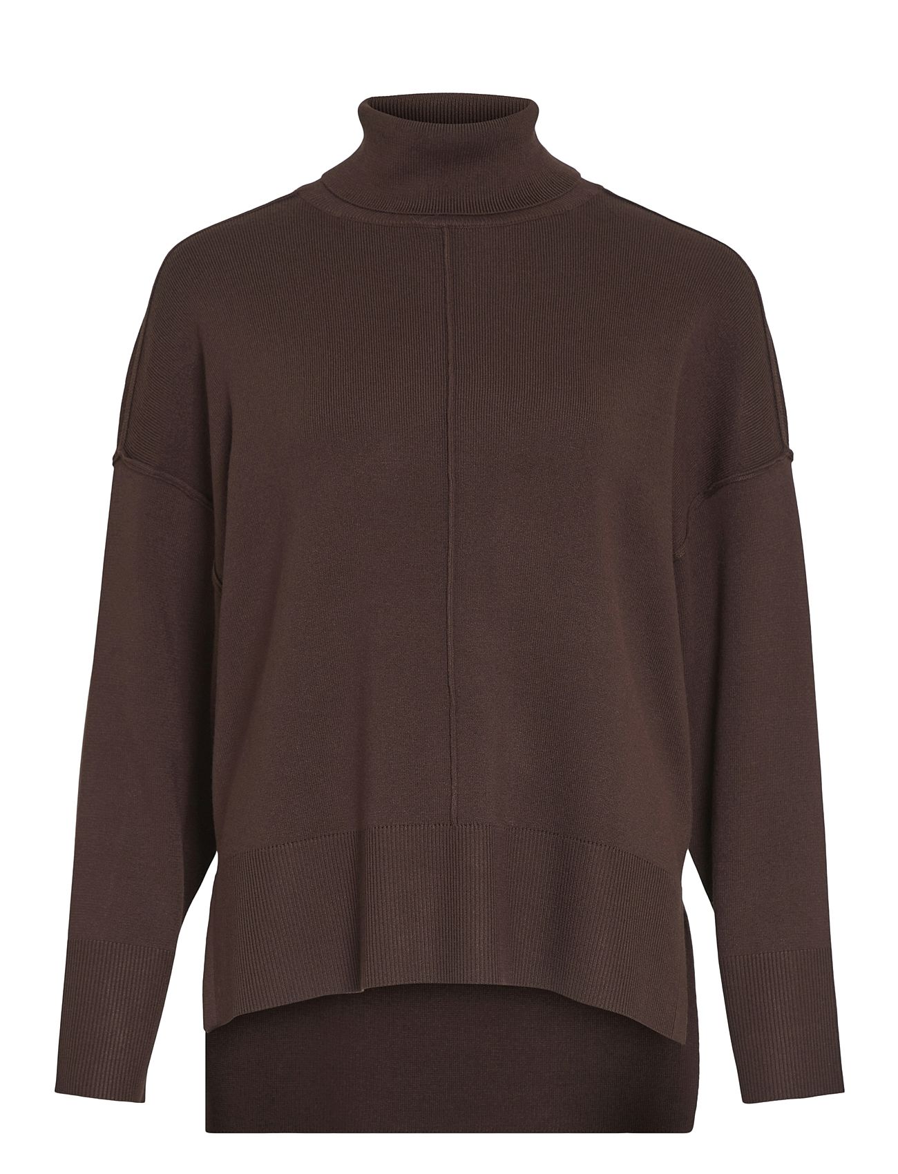 Viostria Rollneck L/S Knit Top-Noos Brown Vila