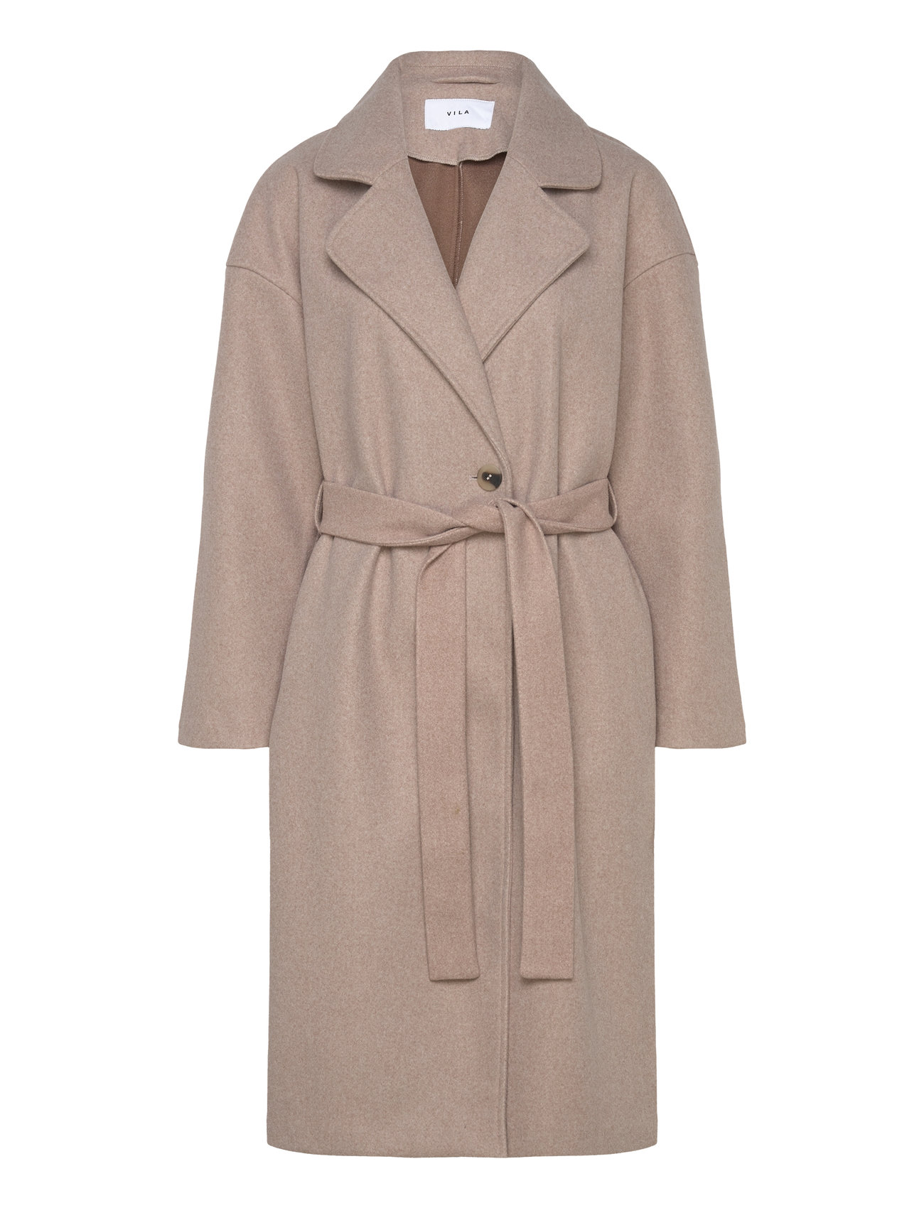 Visolo L/S Long Coat/Tes Beige Vila