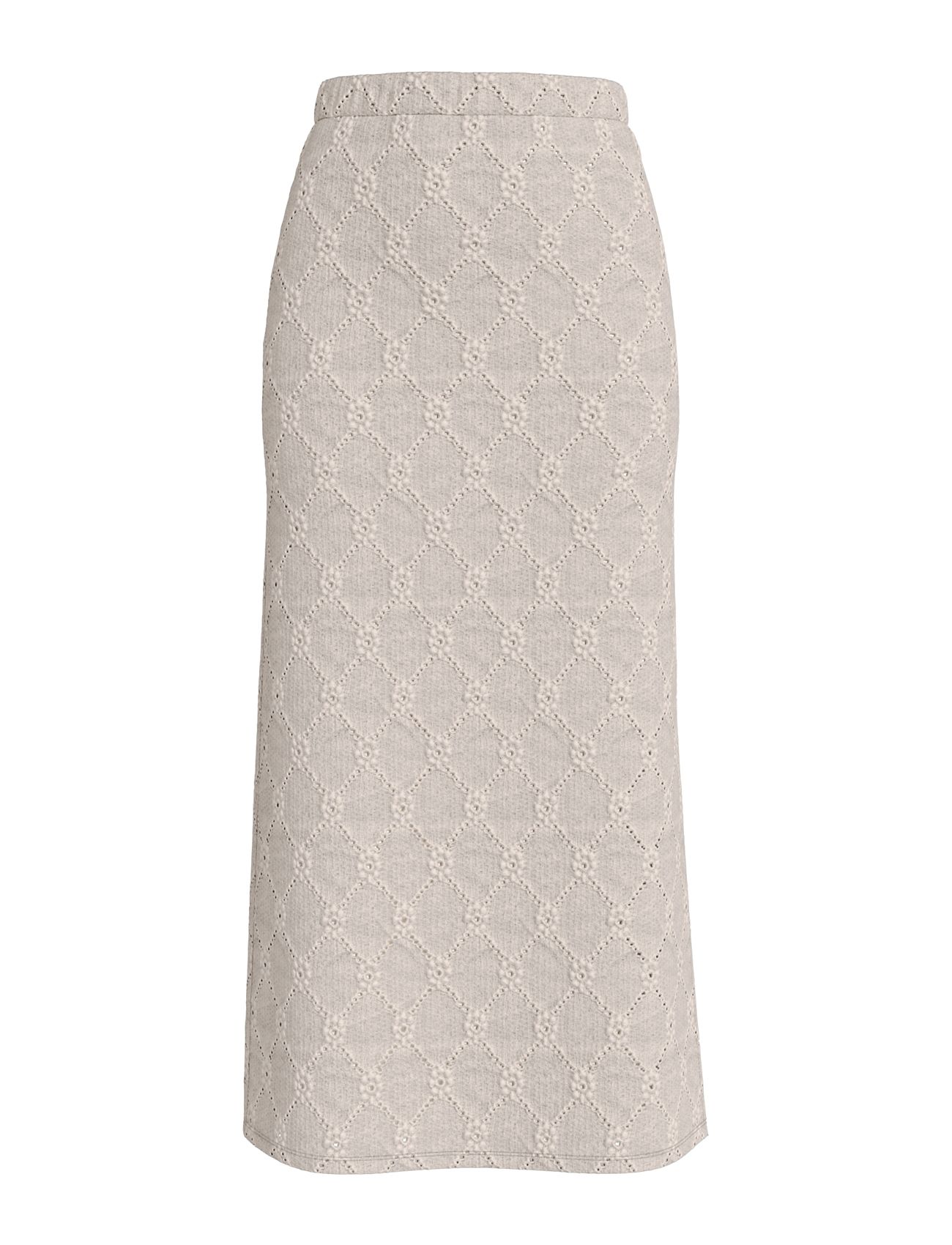 Videlea Hw Midi Skirt/R/Vol/Ln Knælang Nederdel Cream Vila