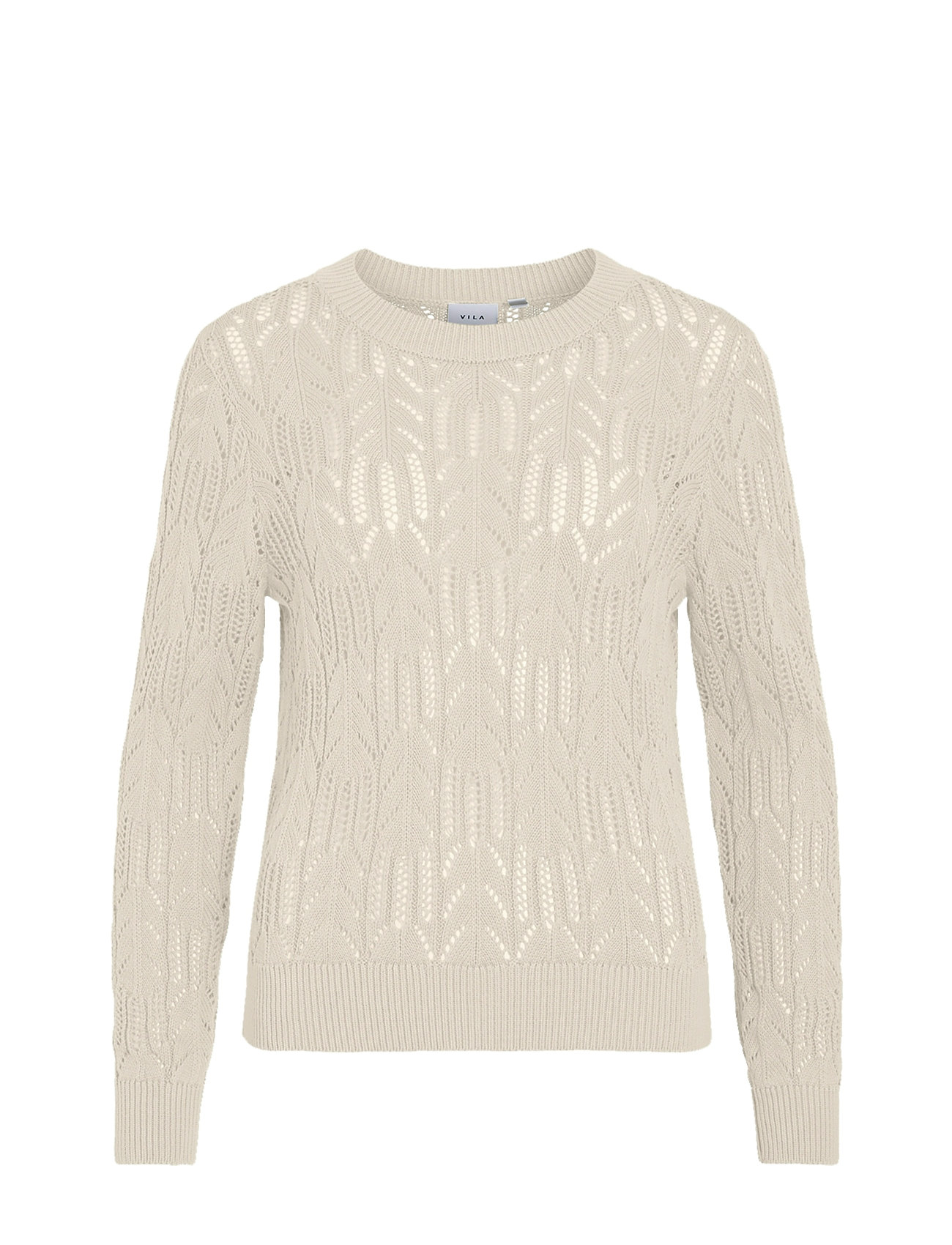 Vila Vicotti O-Neck L/S Knit Top Vit