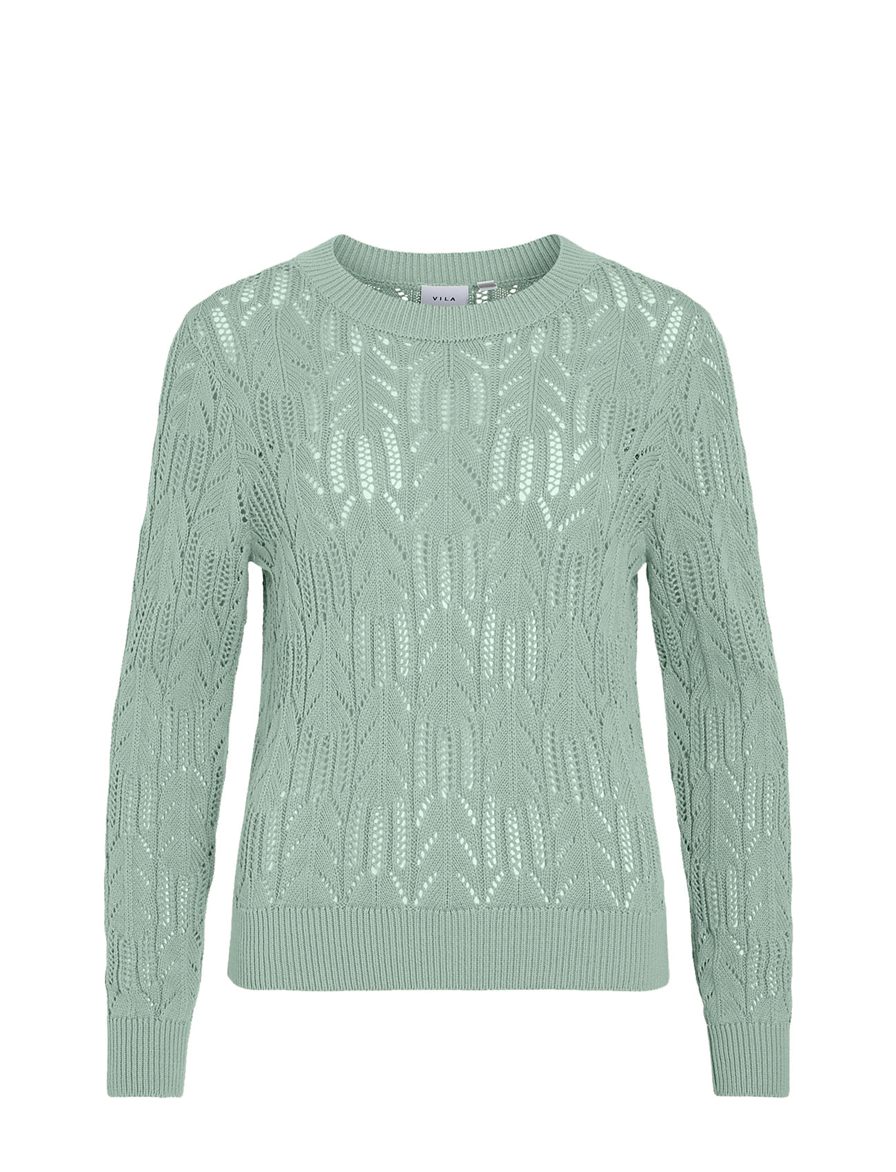 Vila Vicotti O-Neck L/S Knit Top Grön