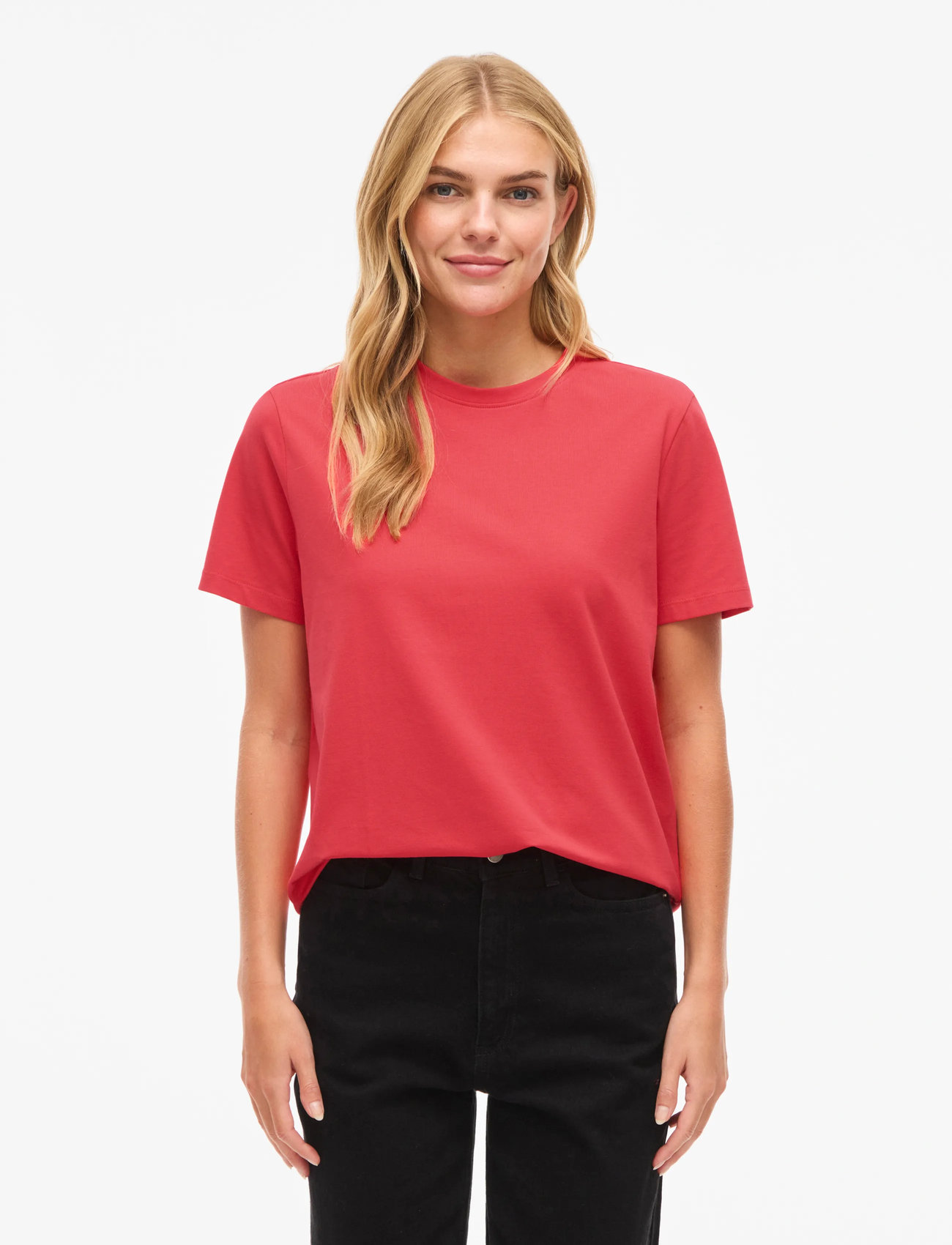 Vila Vinora S/S T-Shirt - Noos, S, Red, T-Shirts & Toppe > Kortærmede, Dame