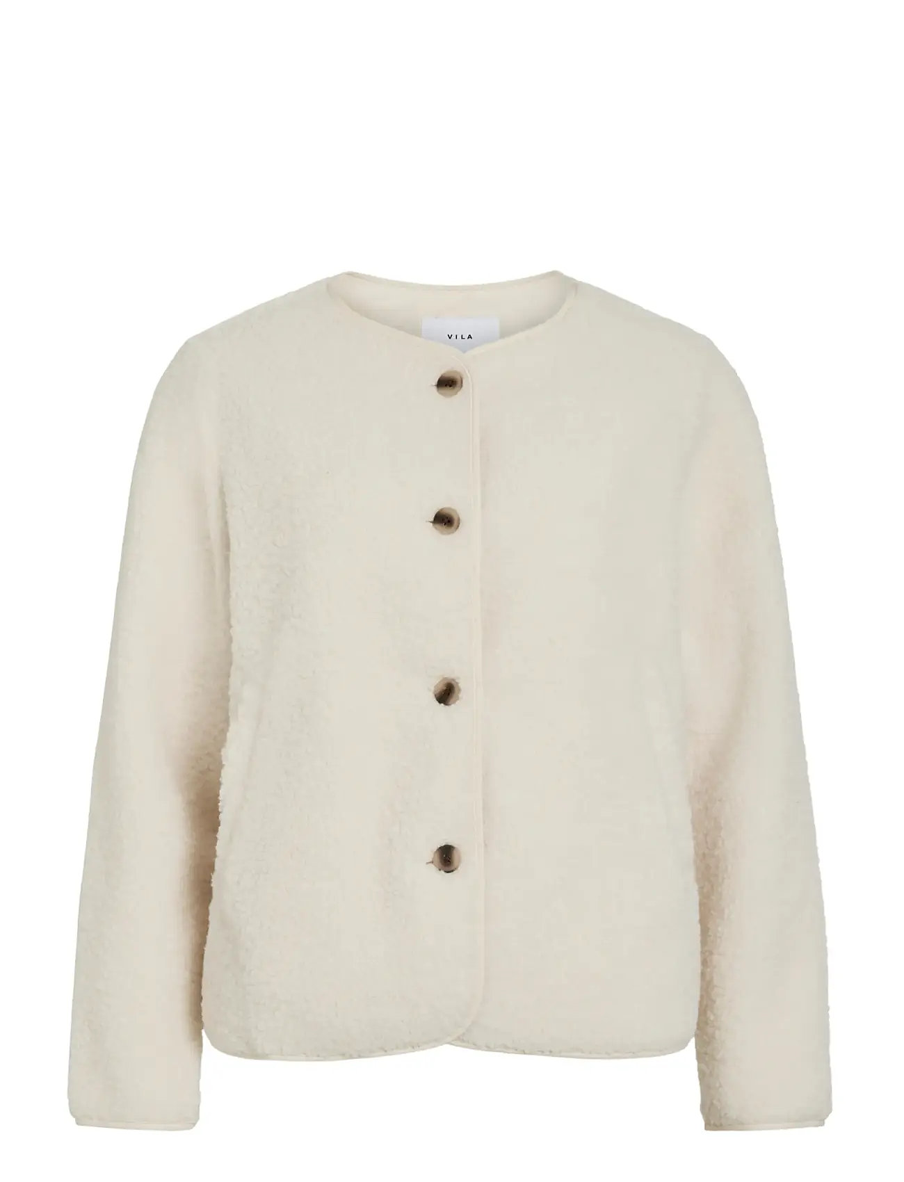 VILA Viada Teddy Jacke Cream - 42 - Damen