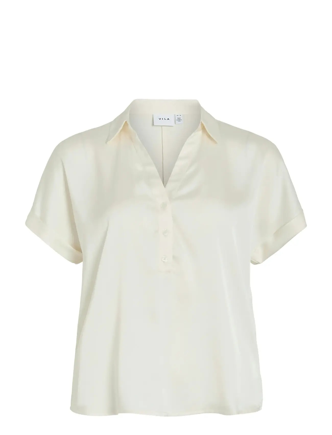 VILA Vienna Ravenna S/S Oberteil - Noos Cream - 40 - Damen