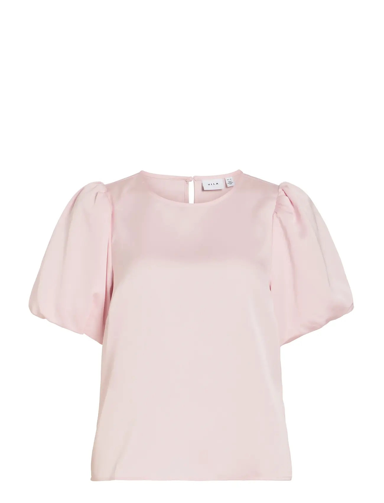 VILA Viellette 2/4 Satin Puff Oberteil - Noos Pink - 40 - Damen