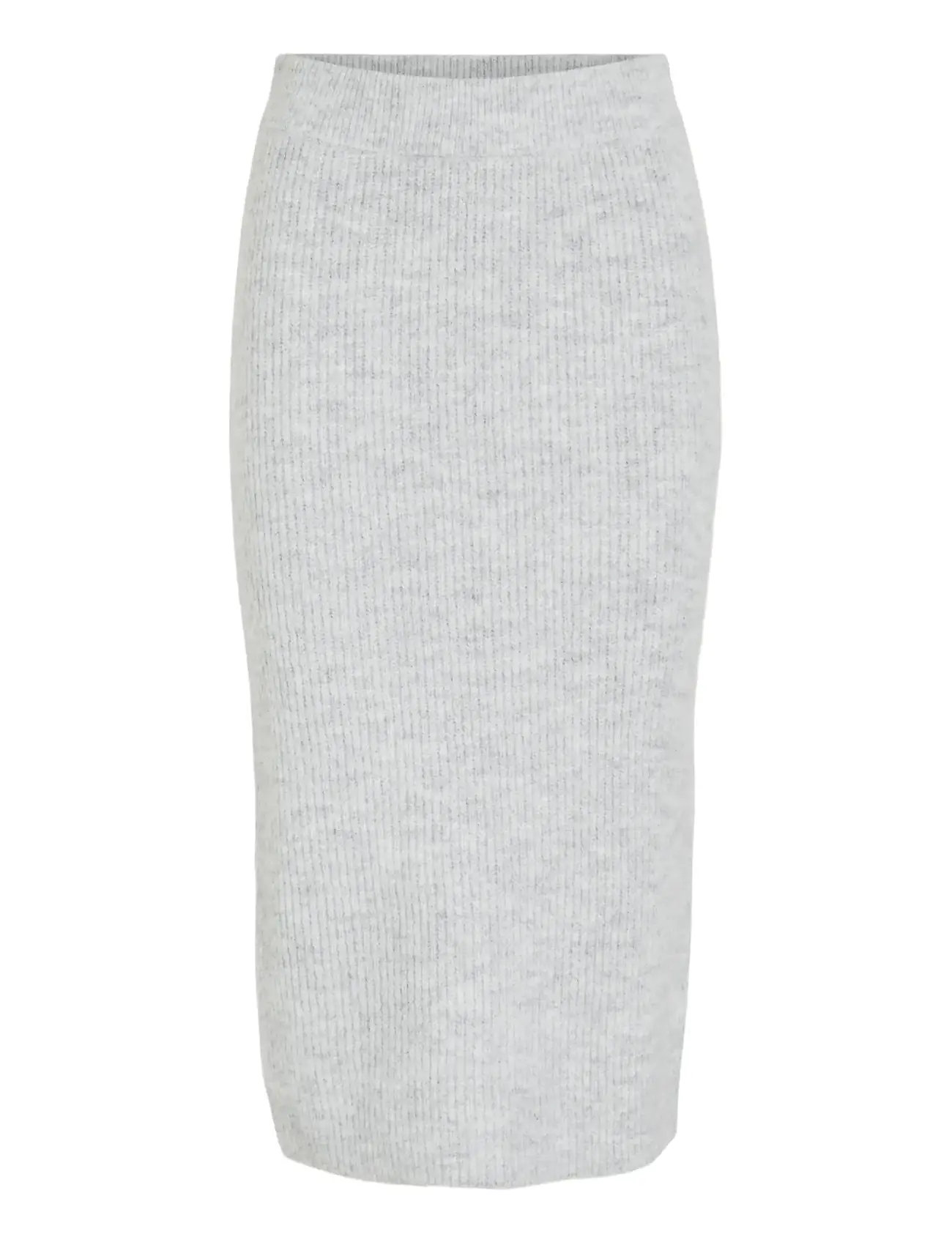 Vila Viretta Pencil Knit Skirt, XL, Grey, Nederdele > Knælange Og Midi Nederdele, Dame