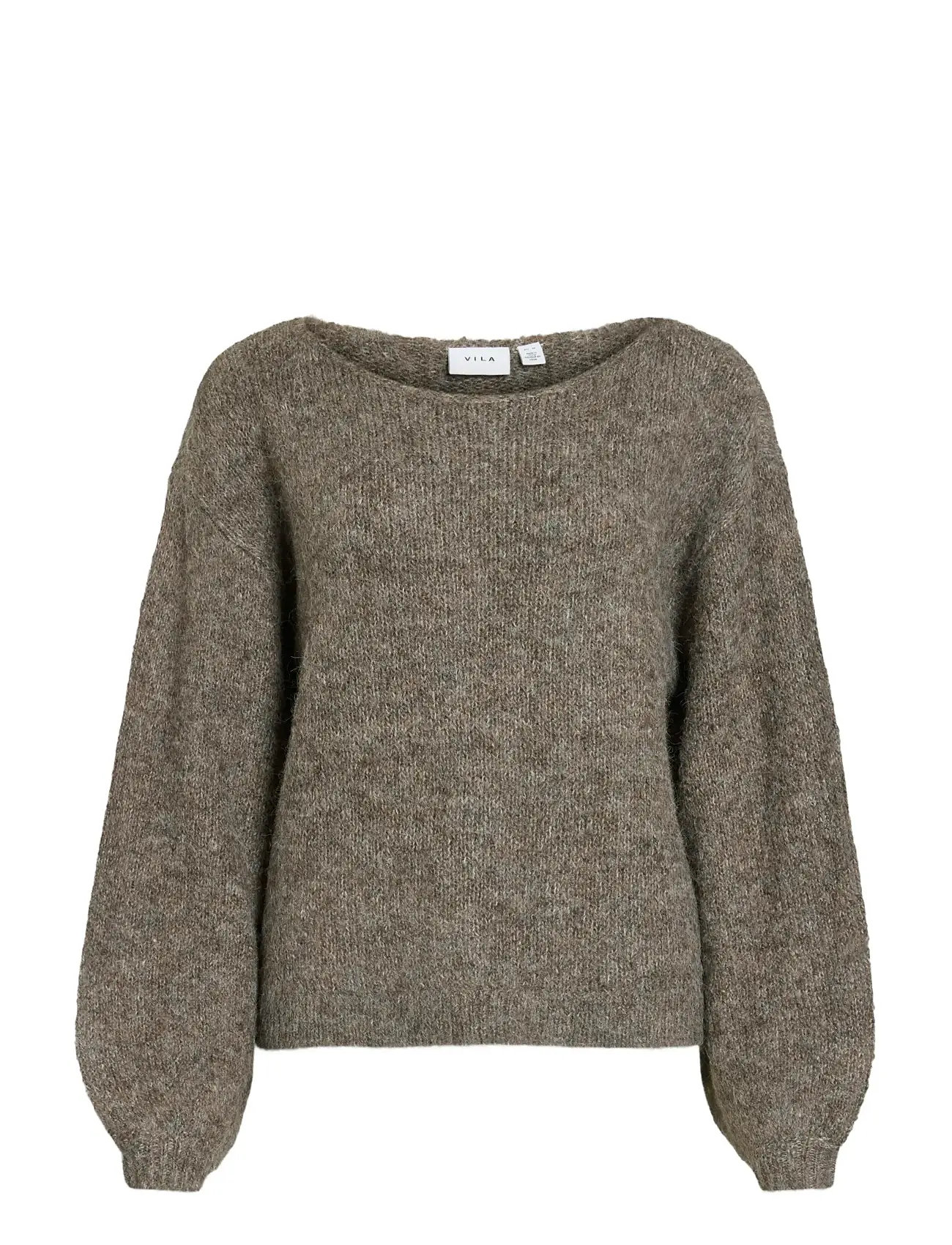 VILA Vimarley L/S Knit Pullover- Noos Braun - S - Damen