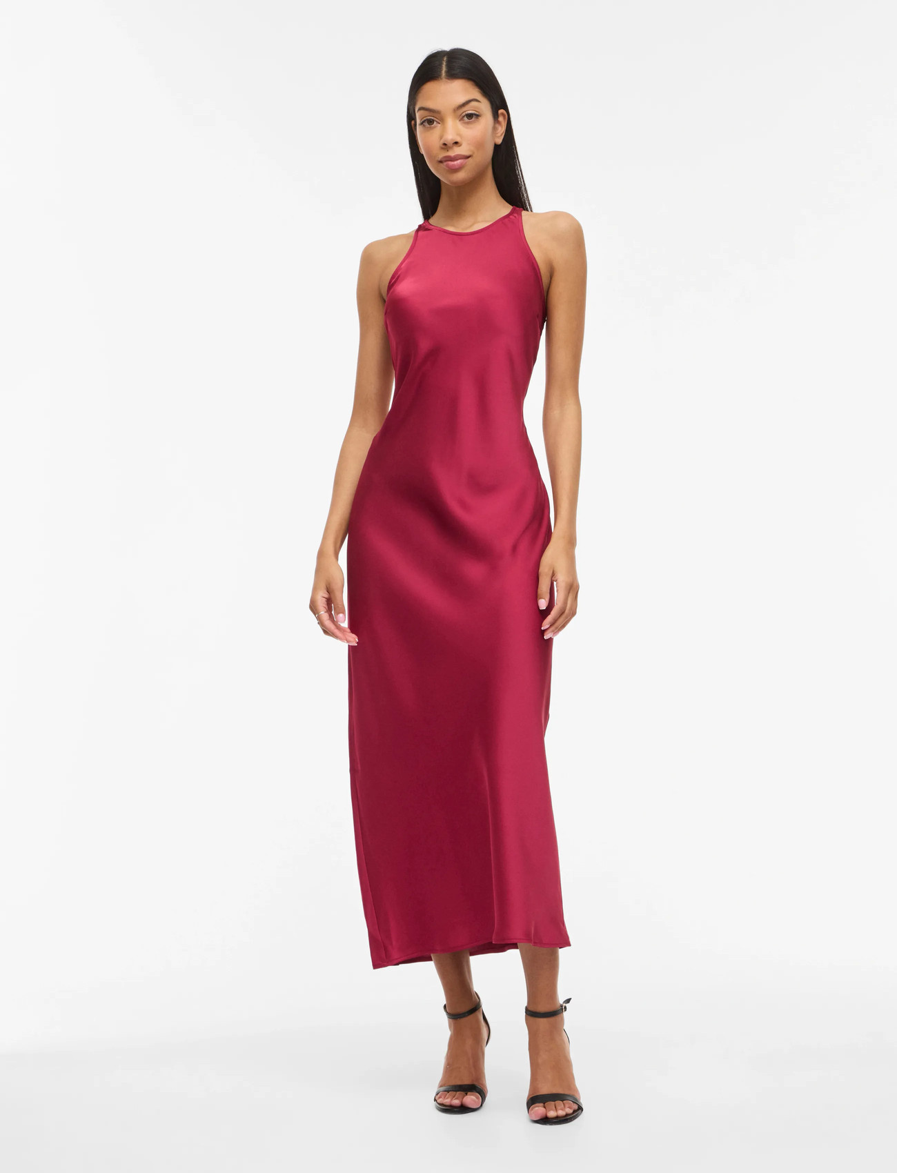 Vila Viravenna S/L Ankle Dress - Noos/Oc, 36, Burgundy, Kjoler > Maxikjole, Dame