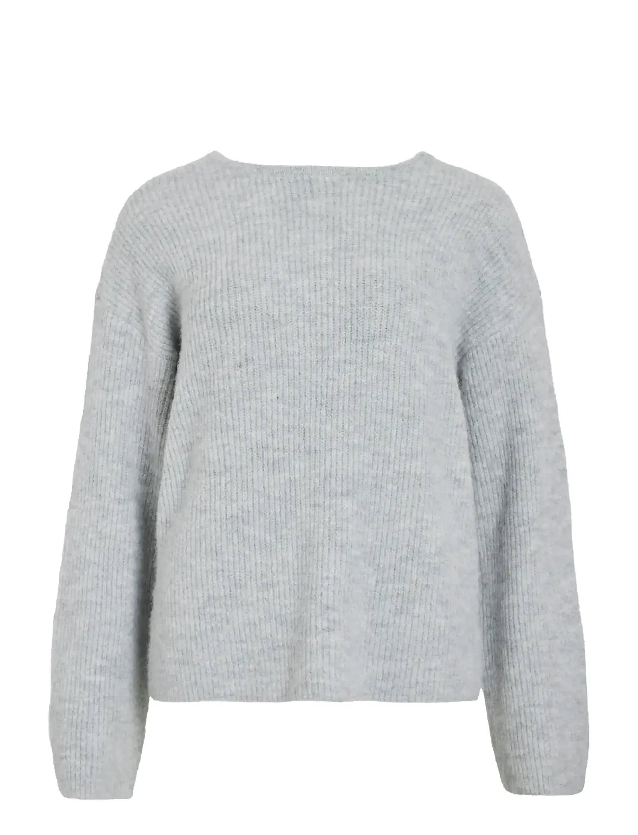 VILA Viretta O-Neck L/S Knit Bow Oberteil/Ln Grau - XXL - Damen