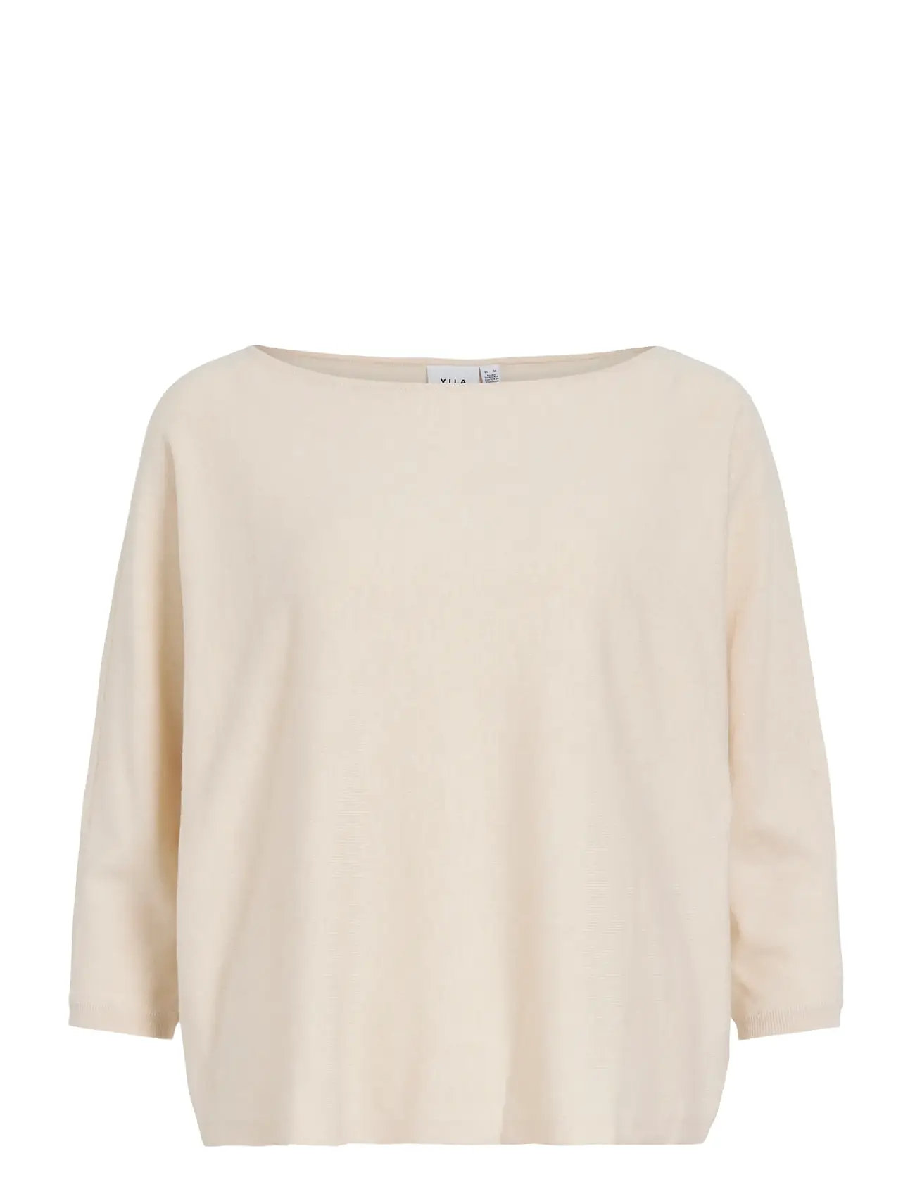VILA Vimalu Boatneck 3/4 Sleeve Knit Oberteil-Noos Cream - XL - Damen