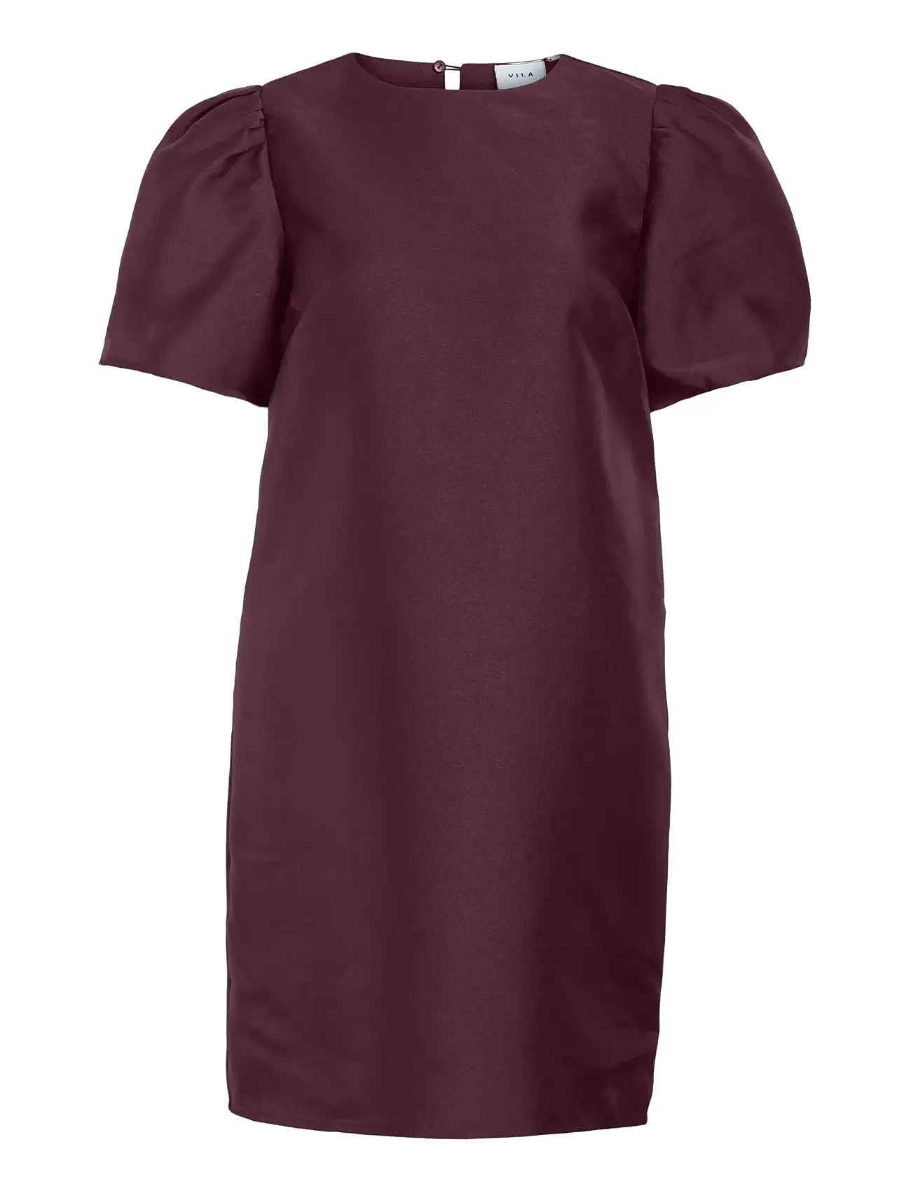 VILA Vishina 2/4 O-Neck Kurz Kleid/Pty/Ka Burgundy - 36 - Damen