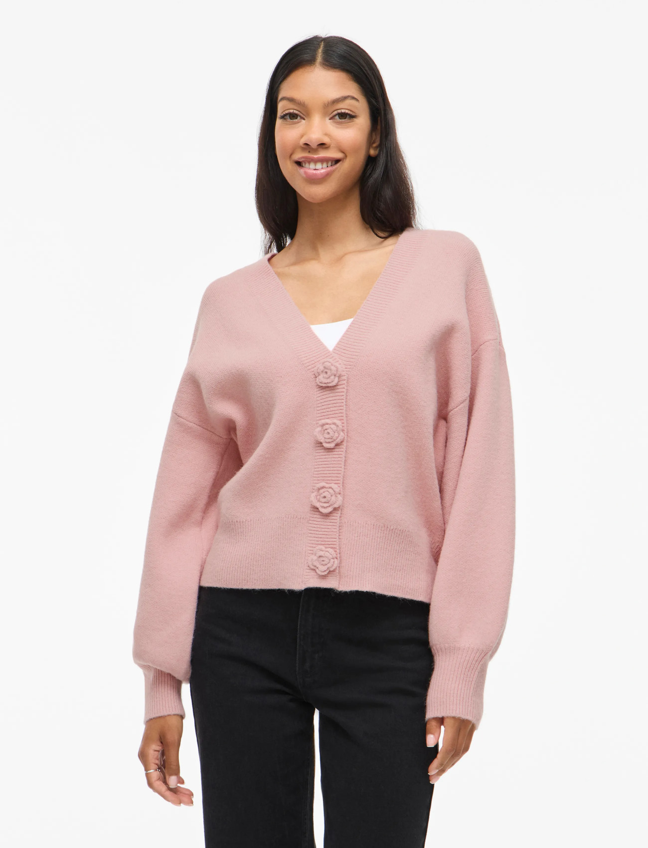 Viradia L/S ROSE CARDIGAN ROSE