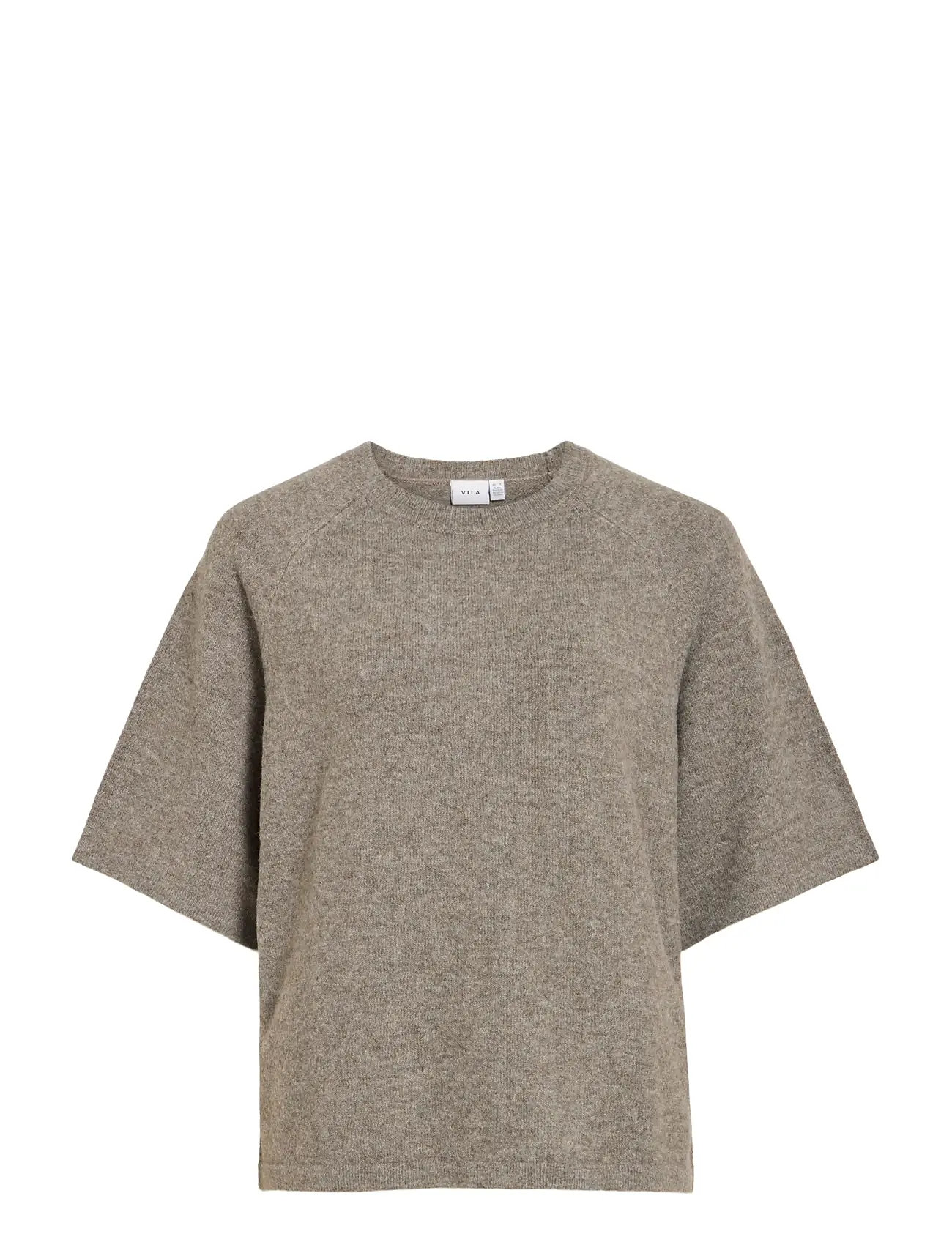 VILA Viliga 2/4 O-Neck Knit Oberteil - Noos Beige - M - Damen