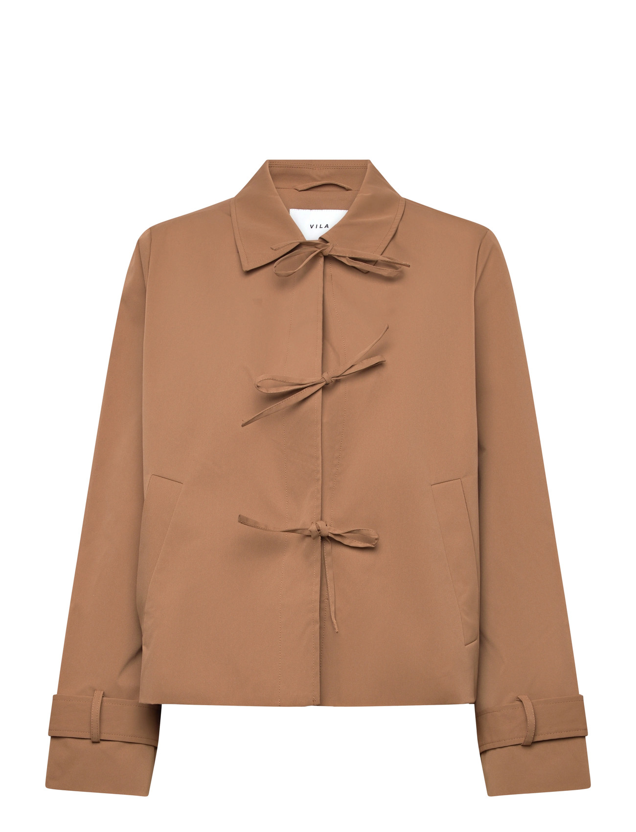VILA Viemelie L/S Bow Jacke Braun - 40 - Damen