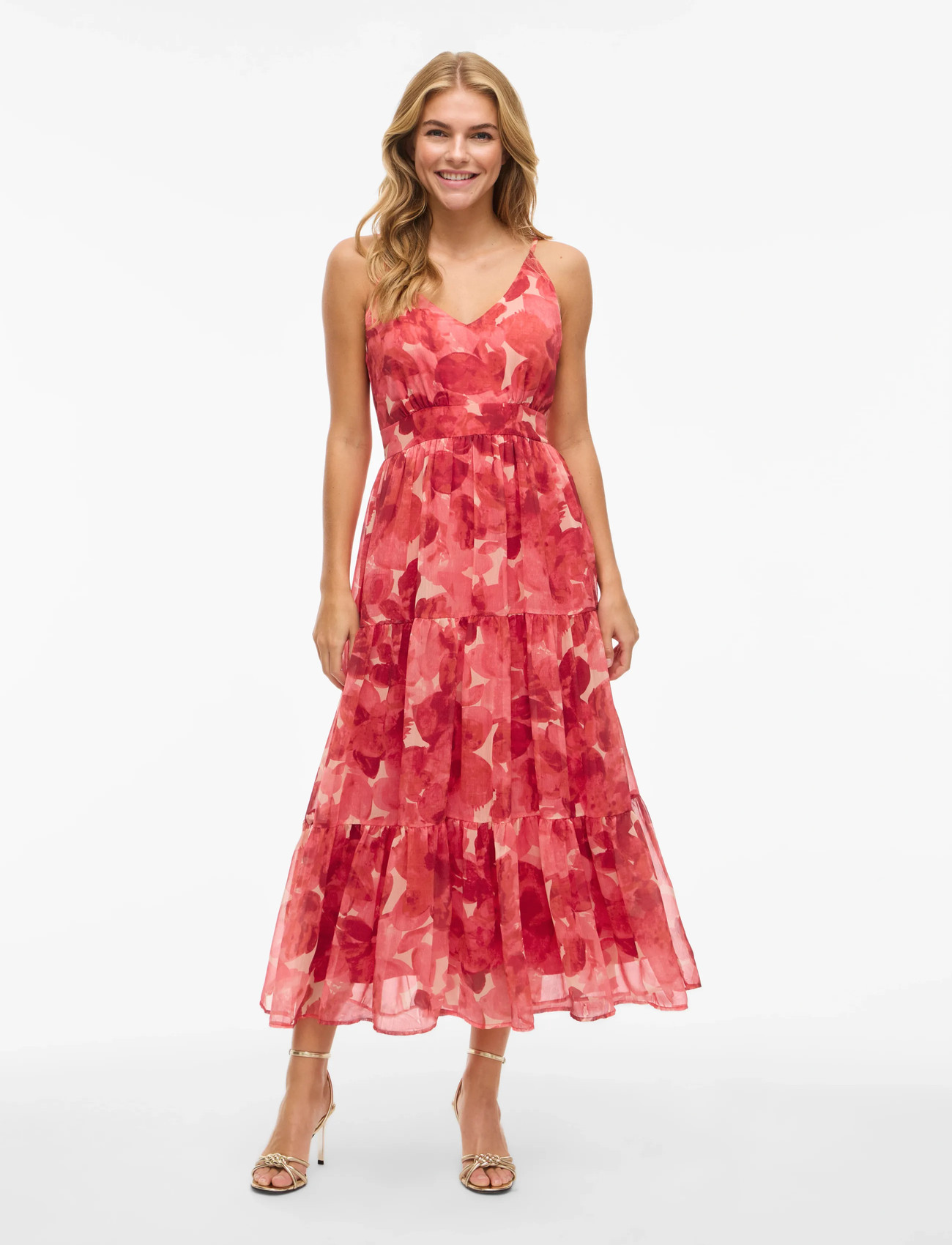 Vila Viflorie S/L V-Neck Ankle Layer Dress/Dc