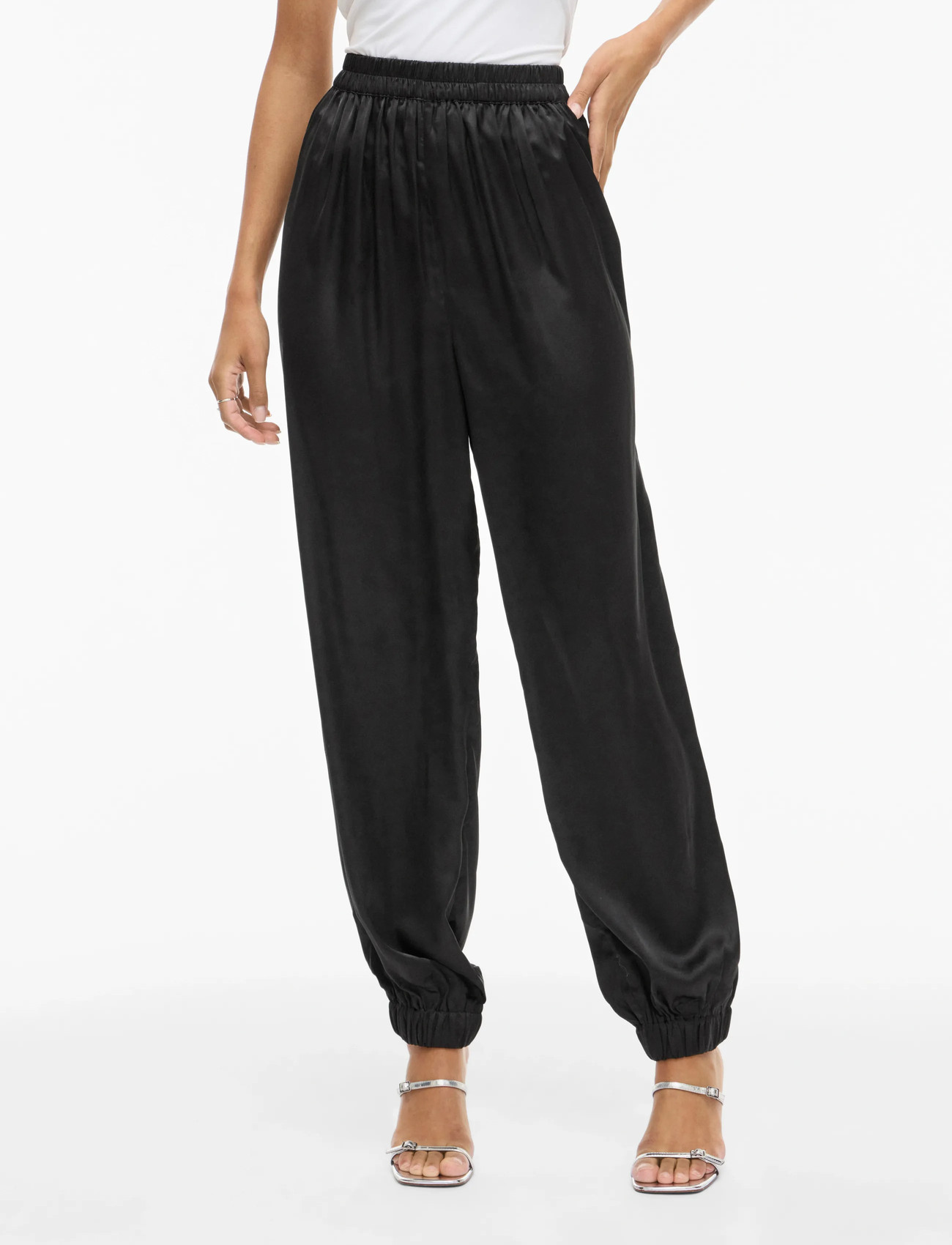 Vila Vinela Loose Pants, 38, Black, Bukser > Brede Ben, Dame