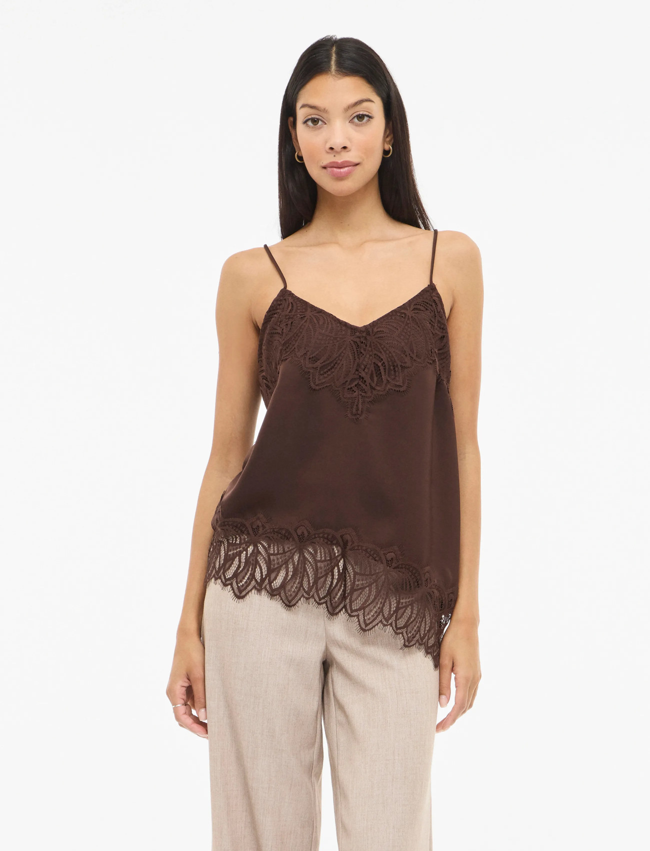 Vila Vilea Strap Top, 34, Brown, T-Shirts & Toppe > Uden Ærmer, Dame