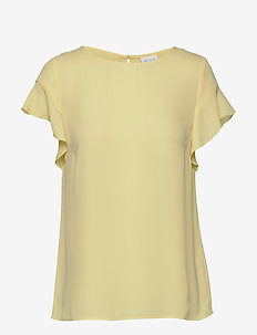 Vila Vikawa T-Shirt Donna In Pizzo Con Maniche A Increspatura - Maglia Estiva Sostenibile - 4