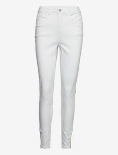 VISKINNIE IT HW 7/8 ZIP JEANS WHITE- - slim fit jeans - white denim