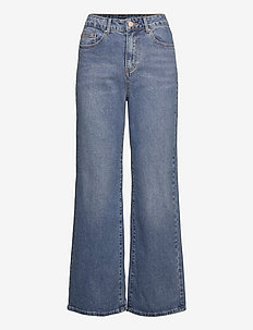 VIWIDER DL HW WIDE JEANS MBD - brede jeans - medium blue denim