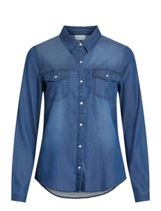 Under 300kr | Skjorter | Stort utvalg av de seneste nyhetene Quinn Straight fit Linen cotton Shirt (Chambray Blue 864