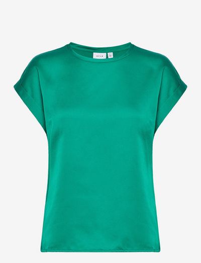 Satin short sleeve top