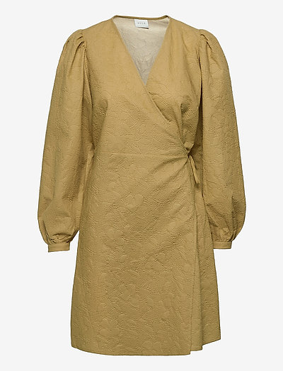 Vila Vicamina L/s Wrap Dress /rx (Khaki), (16.50 €) | Large selection of  outlet-styles | Booztlet.com