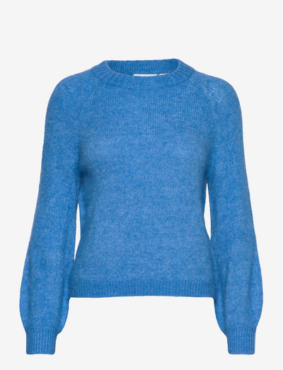VIJAMINA O-NECK L/S KNIT TOP - - swetry - french blue