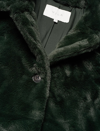Vila Viboda Collar Faux Fur Coat/tb 
