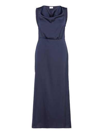ONLY Onlwinner S/L Maxi Dress Noos Ptm Abito Lungo Donna, Blu, Taglia 50, Con Maniche 3/4 E Cerniera