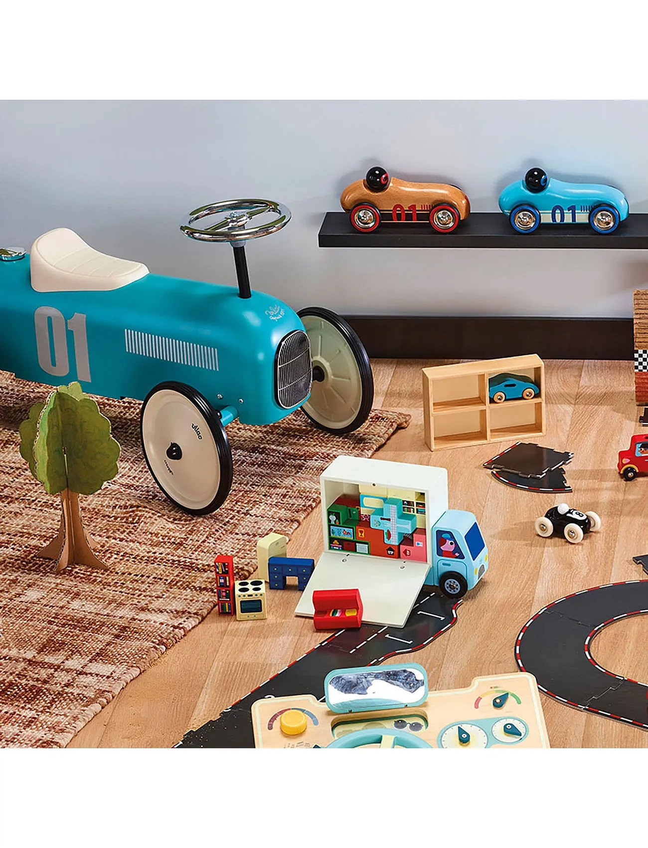 Vilac Ride-On - Metal Vintage Car - Blue Aqua, One Size, Blue, Legetøj > Ride On Legetøj, Børn