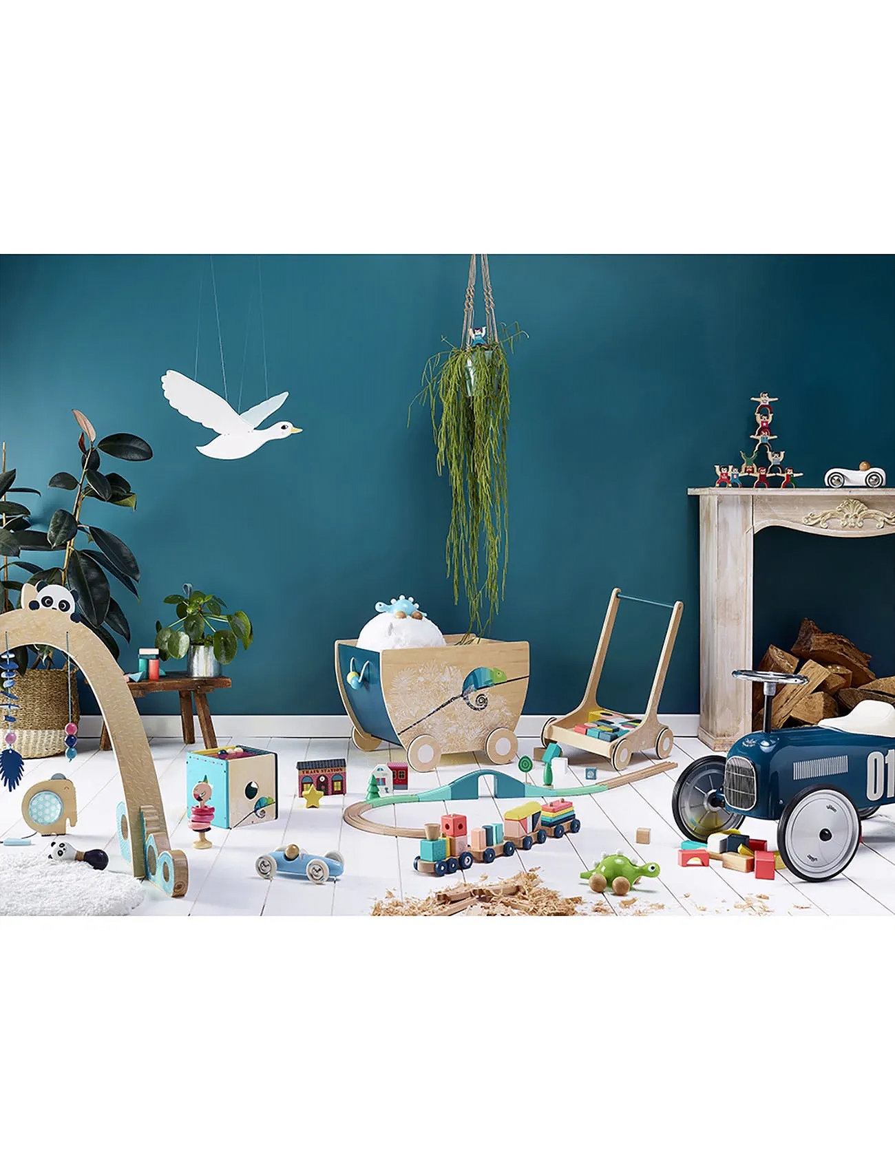 Vilac Toy Box Cart, One Size, Beige, Opbevaring > Opbevaringskurve, Børn