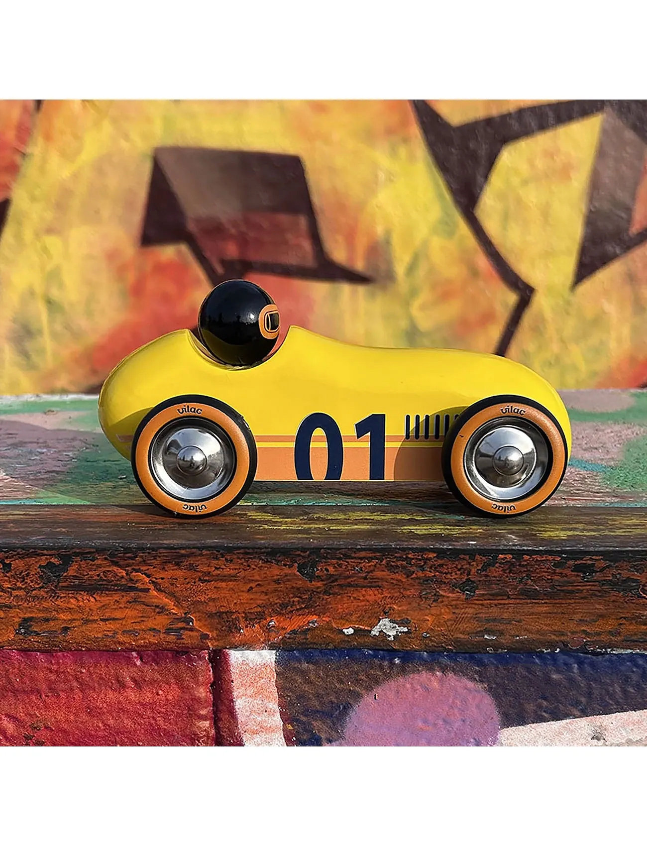 Vilac Vintage Roadster - Old Sport Yellow, One Size, Yellow, Toy Cars > Other Toy Cars, Børn