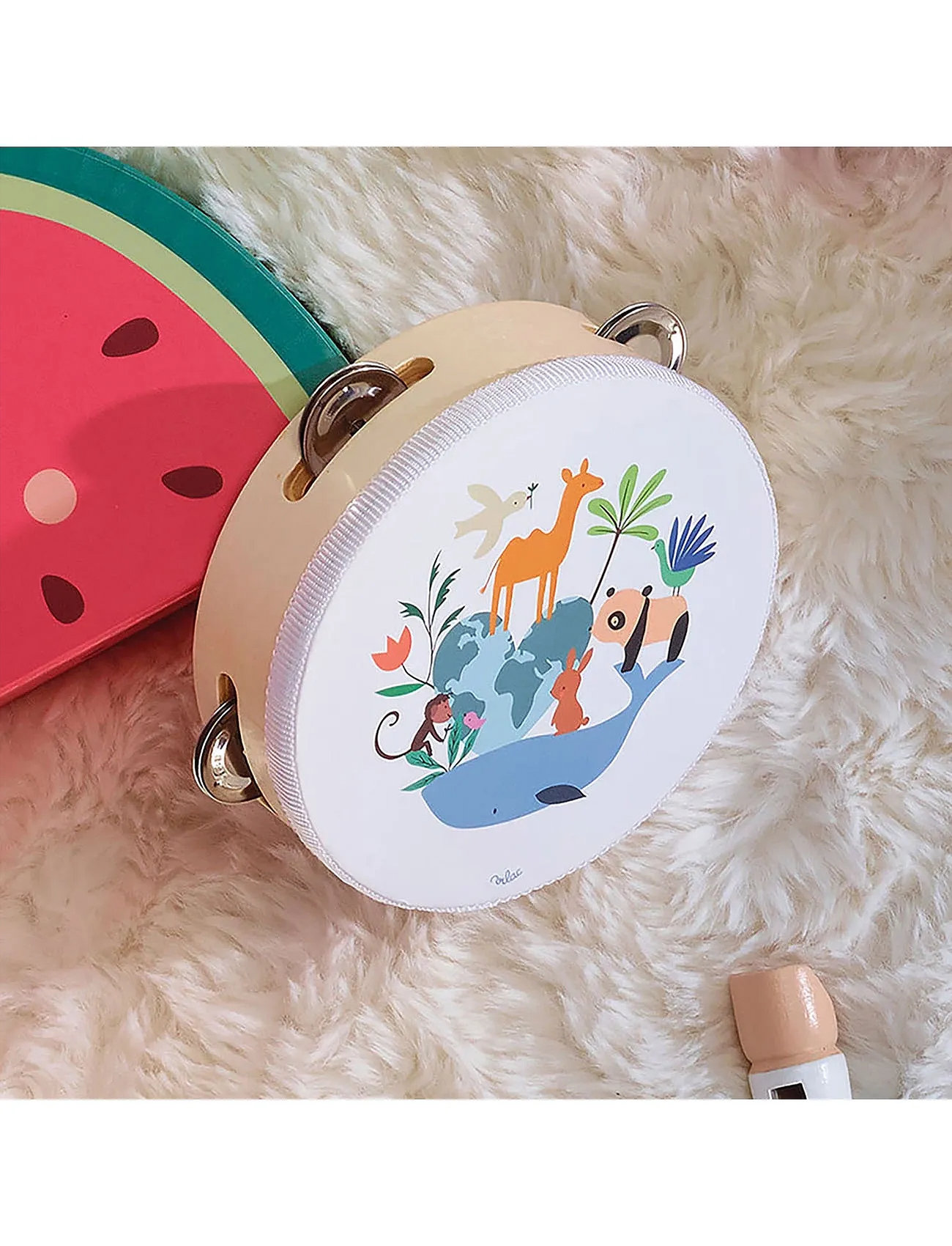 Vilac Tambourine By Sarah Betz, One Size, Multi/patterned, Legetøj > Musical Instruments, Børn