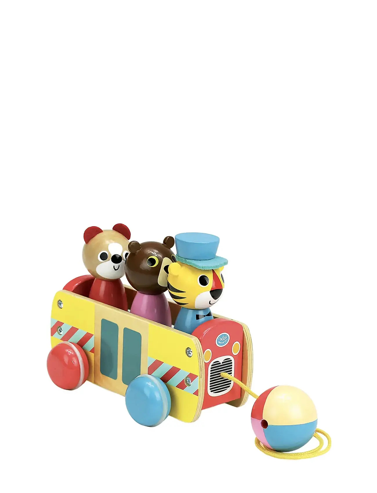 Coach Pull Toy Toys Baby Toys Pull Along Toys Multi/patterned Vilac
