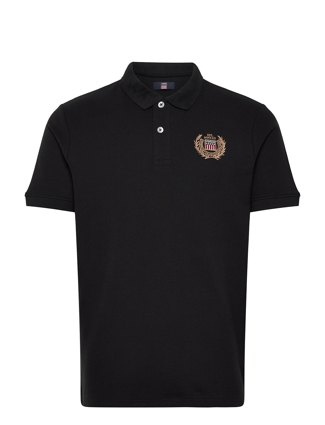 VINSON Luca Reg Cot Vin M Polo Schwarz - M - Herren