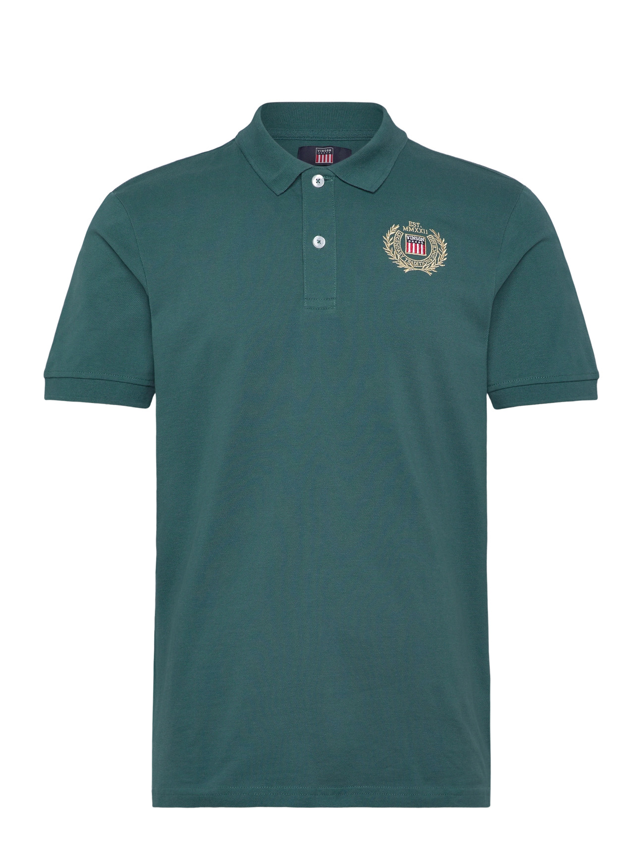 VINSON Luca Reg Cot Vin M Polo Grün - M - Herren
